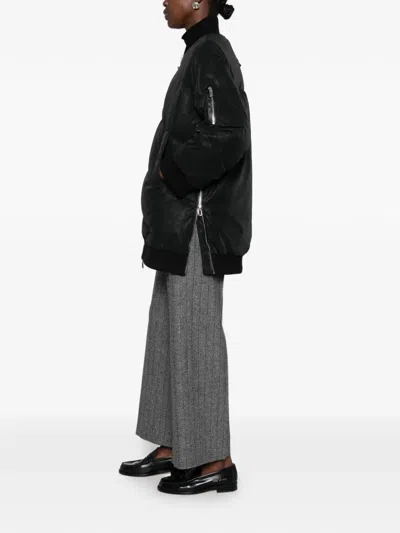 Duno Milda Quilted Oversized Coat In Black
