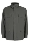Duno Military Green Field Jacket With High Collar