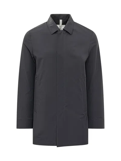 Duno Neck Shirt Jacket In Navy