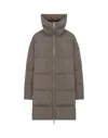 Duno Oversized Long Down Jacket In Brown