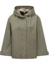 Duno Oversized Short Coat In Oliva