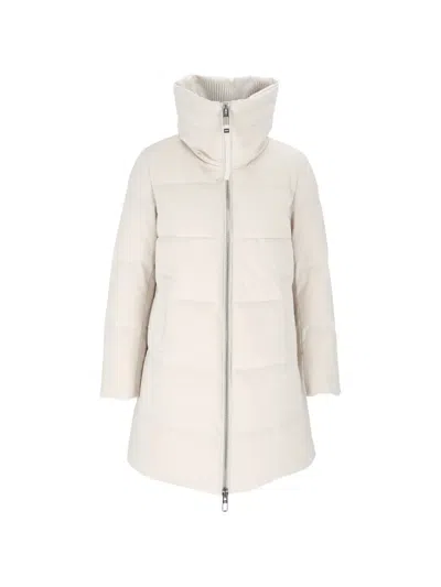 Duno Padded High-neck Coat In 화이트