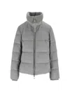 Duno Quilted Cropped Down Jacket In Gray
