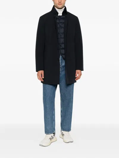 Duno Palladium High-neck Coat In Black