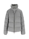 Duno Quilted Cropped Down Jacket In Grey