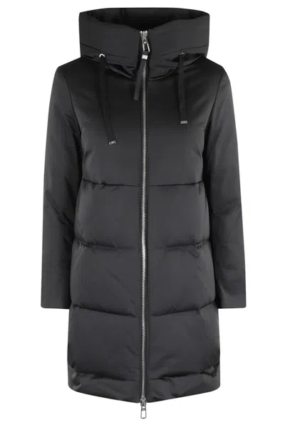 Duno Quilted Down Jacket In Black