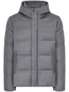 Duno Winsor Hooded Puffer Jacket In Gray