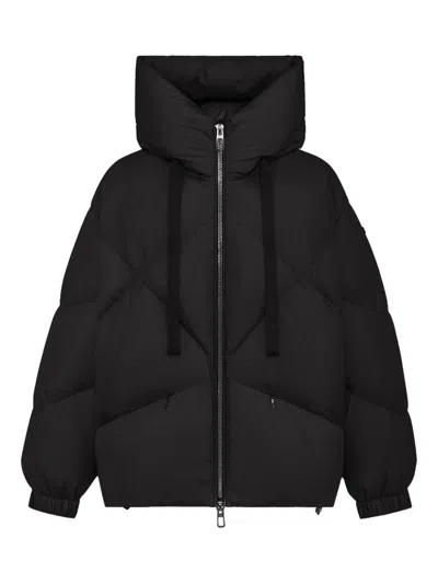 Duno Quilted Down Jacket With Hood In Black