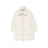 Duno Quilted High-neck Coat In Neutrals