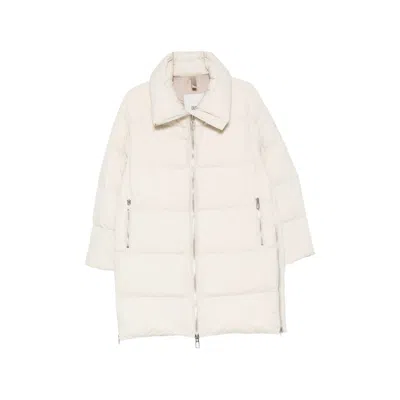 Duno Quilted High-neck Coat In Neutrals