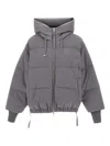 Duno Quilted Hooded Down Jacket In Gray