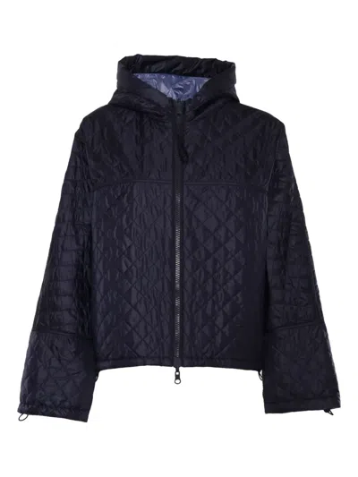 Duno Quilted Hooded Jacket In Blue