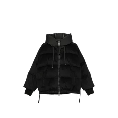 Duno Quilted Hooded Jacket In Black