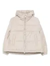 Duno Quilted Hooded Jacket In Neutral