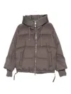 Duno Quilted Hooded Jacket In Brown