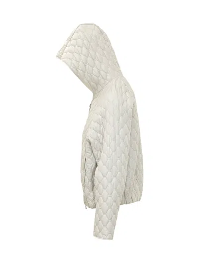 Duno Quilted Mini Jacket In Bianco Conchiglia