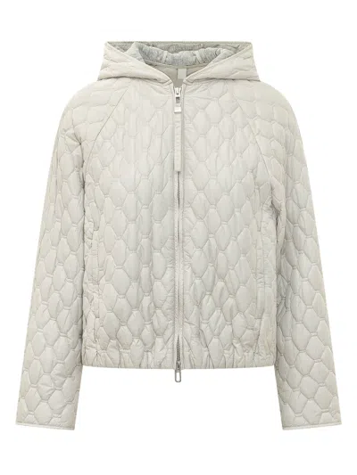 Duno Quilted Mini Jacket In Bianco Conchiglia