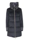 Duno Quilted Padded Coat With Adjustable Collar In Gray