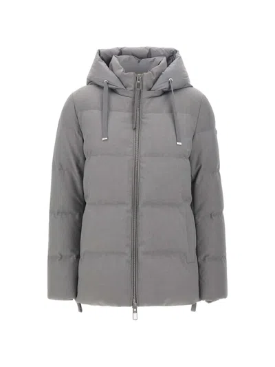 Duno Quilted-pattern Padded Jacket In Brown