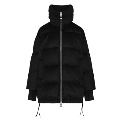 Duno Quilted Puffer Jacket In Black