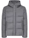 Duno Winsor Hooded Puffer Jacket In Gray