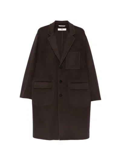 Duno Single-breasted Wool Coat In Black