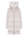 Duno Talia Hooded Padded Coat In Neutral