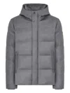 Duno Winsor Hooded Puffer Jacket In Gray