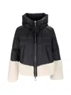 Duno Contrast-panel Padded Jacket In Black