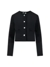 Dunst Button Cardigan In Black