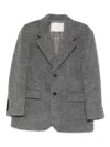 Dunst Wool Blend Single-breasted Blazer Jacket In Gray