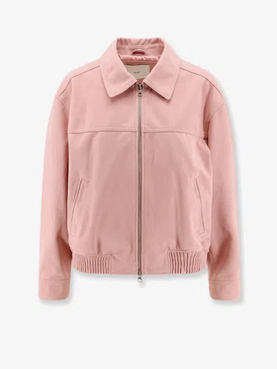 Dunst Alter-suede Jacket In Pink