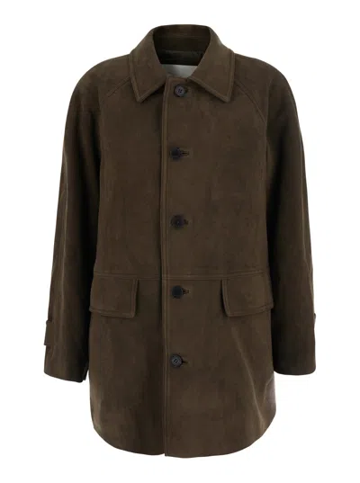 Dunst Alter-suede Jacket In Brown