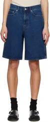 Dunst Blue Classic Baggy Denim Shorts