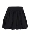 Dunst Black Skirt With Balloon Design And Pleated Details