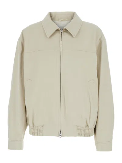 Dunst Unisex Collared Blouson Jacket In Neutral