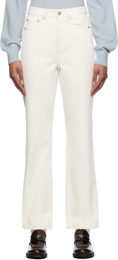 Dunst Beige Linear Straight Jeans