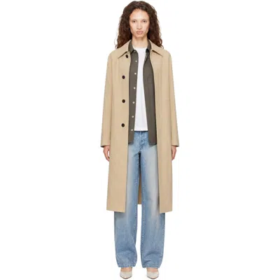 Dunst Beige Refined Mac Coat In Neutral