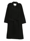 Dunst Belted Coat In Black