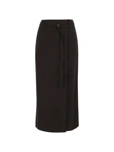Dunst Belted Maxi Skirt In Brown