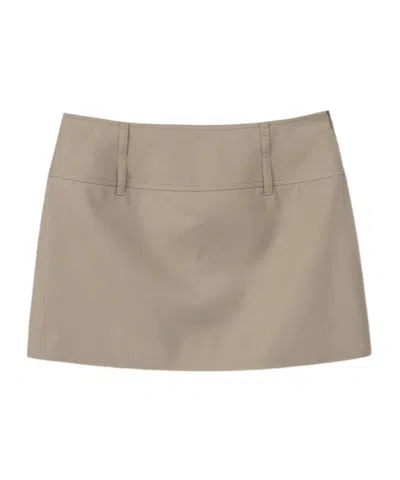 Dunst Belted Micro Mini Skirt In Burgundy