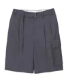 Dunst Belted Multipocket Bermuda Shorts Charcoal Grey
