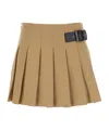 Dunst Beige Skirt With Adjustable Side Belt And Pleated Details In Fabric Woman
