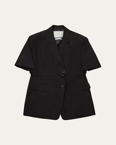 Dunst Belted Short-sleeve Linen Jacket