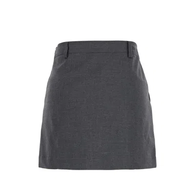 Dunst Belt-loop Panelled Mini Skirt In Grey