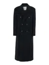 Dunst Black Double-breasted Coat With Peak Revers In Cashmere Woman In Black