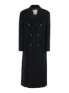 Dunst Black Double-breasted Coat With Peak Revers In Cashmere Woman In Black