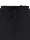 Dunst Black Double-layer Long Skirt In Viscose Blend Woman In Black