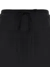 Dunst Black Double-layer Long Skirt In Viscose Blend Woman