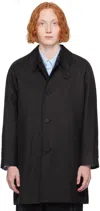 Dunst Black Half Mac Coat In Black